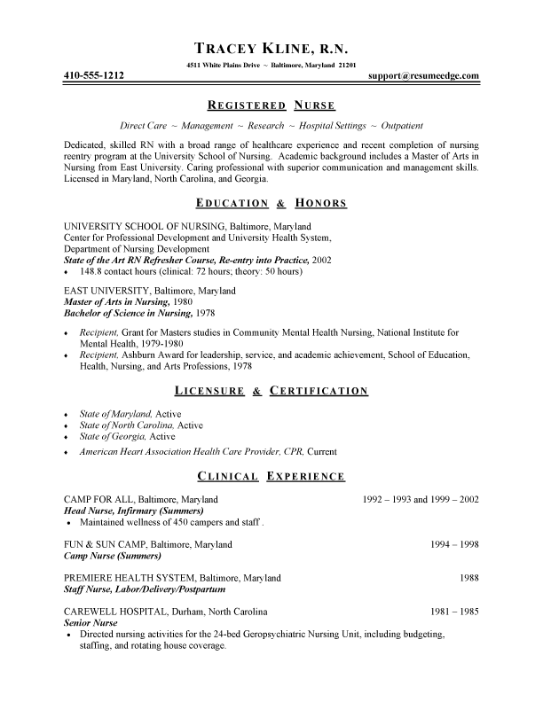 resume example